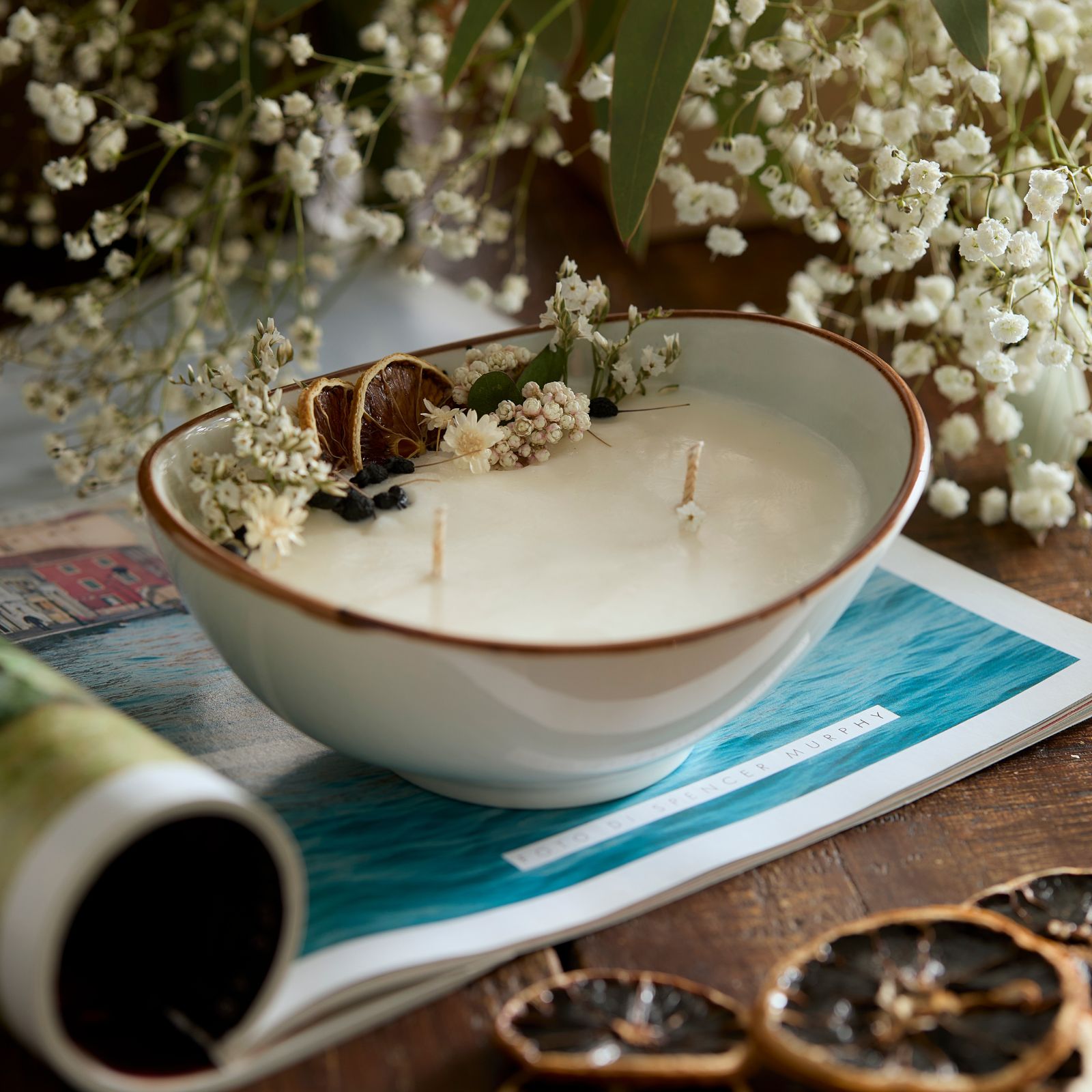 Candela Naturale 230gr Linea Relax Gemme Di Luce